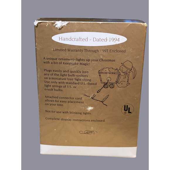 Hallmark Keepsake Ornament "Rock Candy Miner" 1994 Light-Up Magic Christmas Deco - Picture 10 of 12